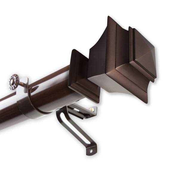InStyleDesign Schubert 1.5" Custom Cut Length Curtain Rod Cocoa 12ft N/A