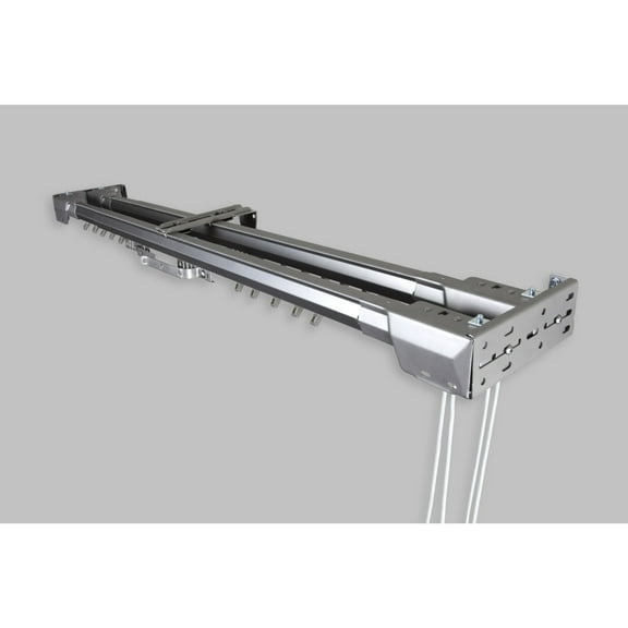 InStyleDesign  Silver Heavy Duty Traverse Double Rod - Center Open 30 to 48 inch