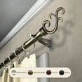 thumbnail image 1 of InStyleDesign  Sway Adjustable Curtain Rod Antique Brass 48 to 84 inches Brass Finish, 1 of 5