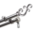 thumbnail image 1 of InStyleDesign Sway Adjustable Double Curtain Rod satin nickel 48-84 inch, 1 of 5