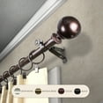 thumbnail image 1 of InStyleDesign Tegan Adjustable Curtain Rod 13/16 inch dia. Cocoa 48-84 inch Brown Finish, 1 of 5