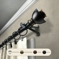 thumbnail image 1 of InStyleDesign Tristan Adjustable Curtain Rod Black 120-170 inch, 1 of 5