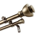 thumbnail image 1 of InStyleDesign  Tristan Adjustable Double Curtain Rod Antique Brass 66-120 inch, 1 of 5