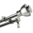 thumbnail image 1 of InStyleDesign Tristan Adjustable Double Curtain Rod satin nickel 66-120 inch, 1 of 5