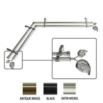 InStyleDesign  Vine Corner Window Double Curtain Rod 13/16 inch dia.