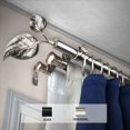 thumbnail image 1 of InStyleDesign  Vine Triple Curtain Rod 13/16 inch dia. Black 48 to 84 inches Black Finish, 1 of 4