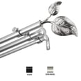 thumbnail image 1 of InStyleDesign  Vine Triple Curtain Rod 13/16 inch dia. Satin Nickel 28 to 48 inches Silver Finish, 1 of 3
