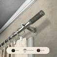 thumbnail image 1 of InStyleDesign  Yarn Adjustable Curtain Rod Satin Nickel 120 to 170 inches Silver Finish, 1 of 4
