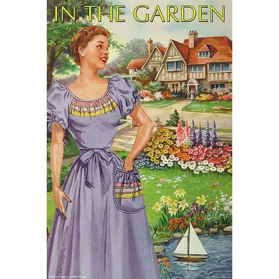 InThe Garden 50's RetroDress II- Fine Art Canvas Print (20" x 30")