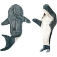 thumbnail image 1 of Shark Blanket for Boys Girls Super Soft Cozy Flannel Hoodie Shark Tail Wearable Fleece Throw Blanket (S Fits Heights Less Than 4'5")., 1 of 6