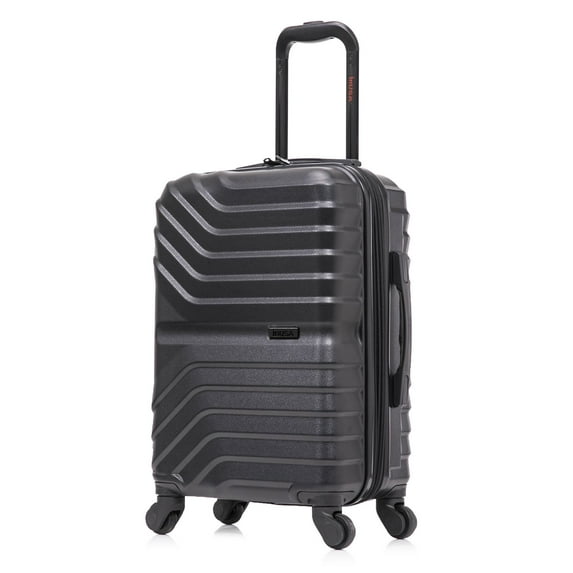 InUSA AURUM 20" Hardside Lightweight Carry On Luggage with Spinner Wheels, Handle and Trolley, Black