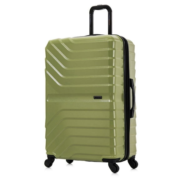 InUSA AURUM 28" Hardside Lightweight Checked Luggage with Spinner Wheels, Handle and Trolley, Green