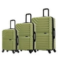 thumbnail image 1 of InUSA AURUM 3-Piece Hardside Luggage Sets with Spinner Wheels, Handle and Trolley, (20"/24"/28"), Green, 1 of 10
