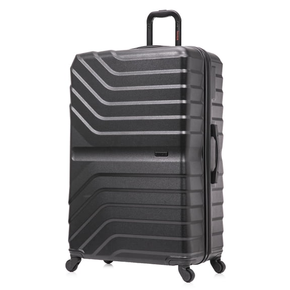 InUSA AURUM 32" Hardside Lightweight Checked Luggage with Spinner Wheels, Handle and Trolley, Black