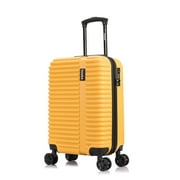 InUSA Ally 20" Hardside Lightweight Luggage with Spinner Wheels, Handle and Trolley, Mustard