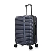 InUSA Ally 24" Hardside Lightweight Luggage with Spinner Wheels, Handle and Trolley, Blue
