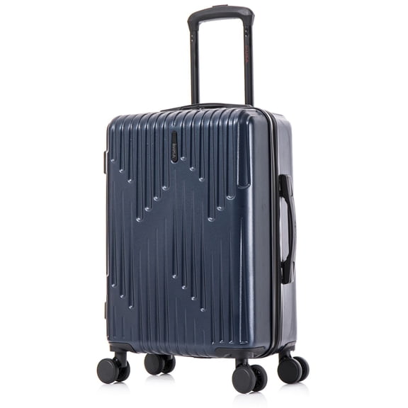 InUSA DRIP 20" Hardside Lightweight Carry On Luggage with Spinner Wheels, Handle and Trolley, Navy Blue