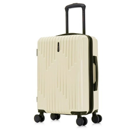 InUSA DRIP 20" Hardside Lightweight Carry On Luggage with Spinner Wheels, Handle and Trolley, Sand