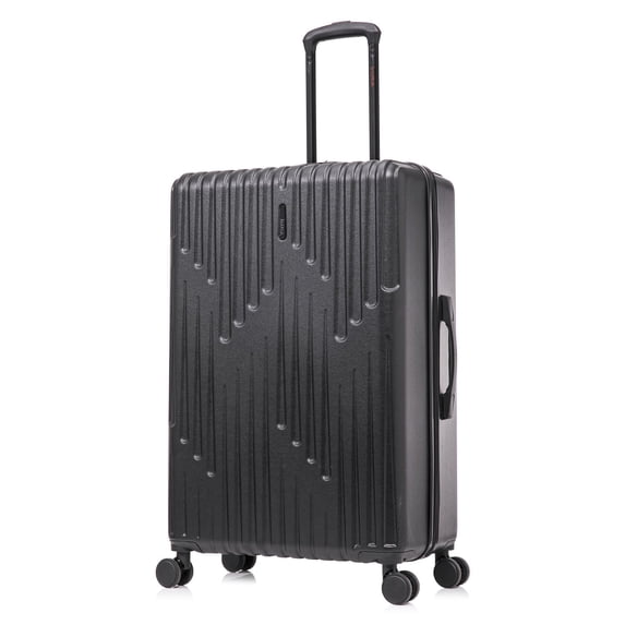 InUSA DRIP 28" Hardside Lightweight Checked Luggage with Spinner Wheels, Handle and Trolley, Black