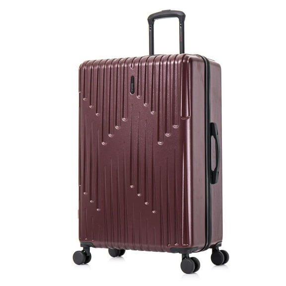 InUSA DRIP 28" Hardside Lightweight Checked Luggage with Spinner Wheels, Handle and Trolley, Wine
