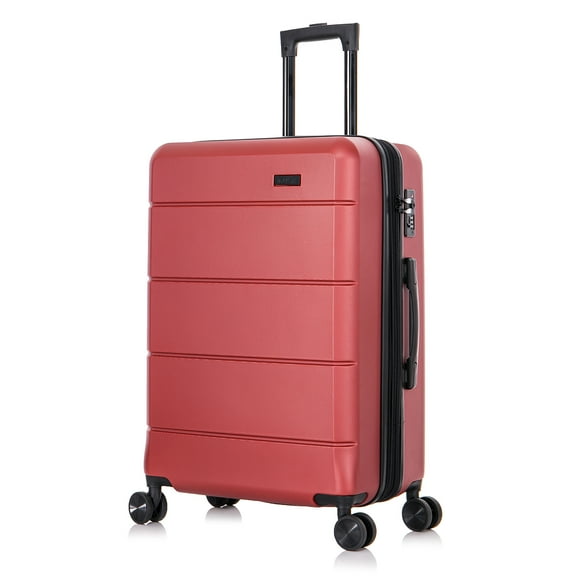 InUSA Elysian 24" Hardside Lightweight Luggage with Spinner Wheels, Handle, and Trolley, Wine