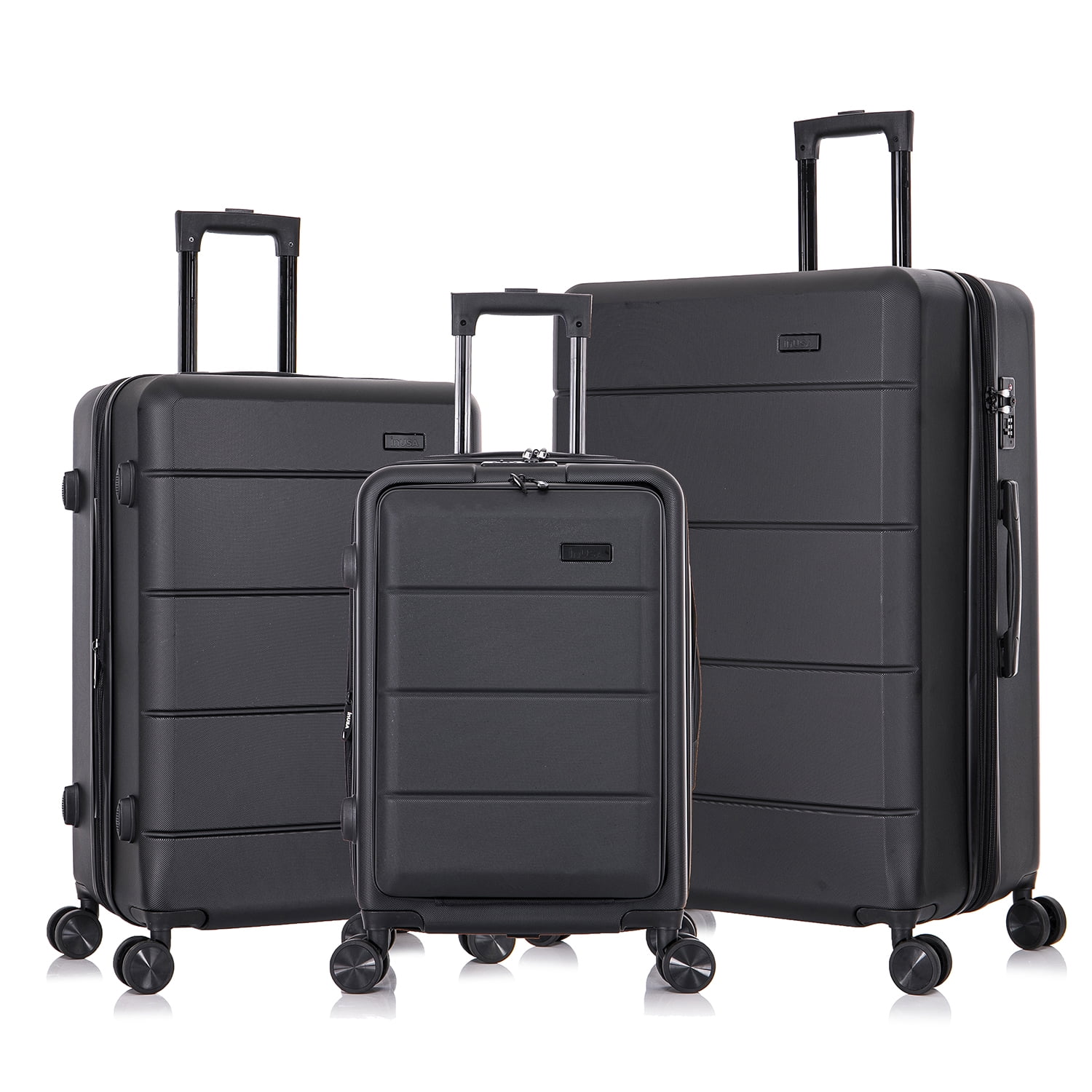 InUSA Elysian Lightweight Hardside Spinner 3 piece luggage set 20'',24