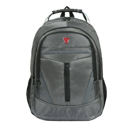 Dukap InUSA Eminent Executive Backpack for 15.6-inch Laptop, Multi-Compartment, Spacious Storage Backpacks, Easy Carrying with Reinforced Straps, Grey