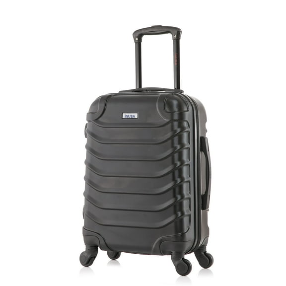 InUSA Endurance 20" Hardside Lightweight Luggage with Spinner Wheels, Handle, and Trolley, Black
