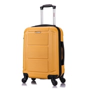 InUSA Pilot 20 Hardside Lightweight Luggage with Spinner Wheels, Handle, and Trolley, Mustard