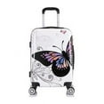 thumbnail image 1 of InUSA Print 20" Hardside Checked Luggage with Spinner Wheels, Handle and Trolley, Butterfly, 1 of 18