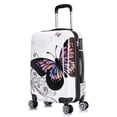 thumbnail image 1 of InUSA Prints 24" Hardside Checked Luggage with Spinner Wheels, Handle and Trolley, Butterfly, 1 of 17