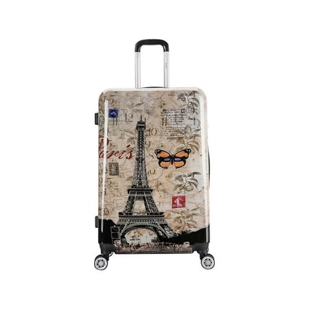 InUSA Prints ABS/PC 4-Wheel Spinner Luggage Paris (IUAPC00L-PAR)