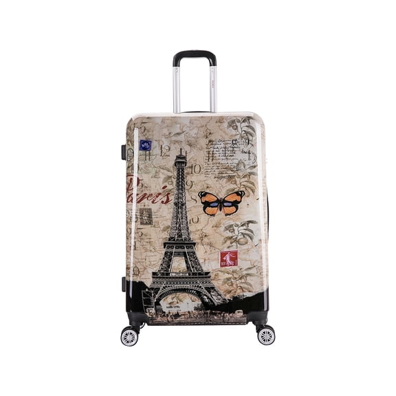 InUSA Prints ABS/PC 4-Wheel Spinner Luggage Paris (IUAPC00L-PAR)