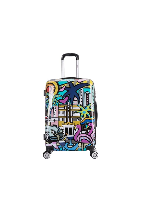 Prints PC/ABS Plastic 4-Wheel Spinner Luggage Miami (IUAPC00M-MIA)