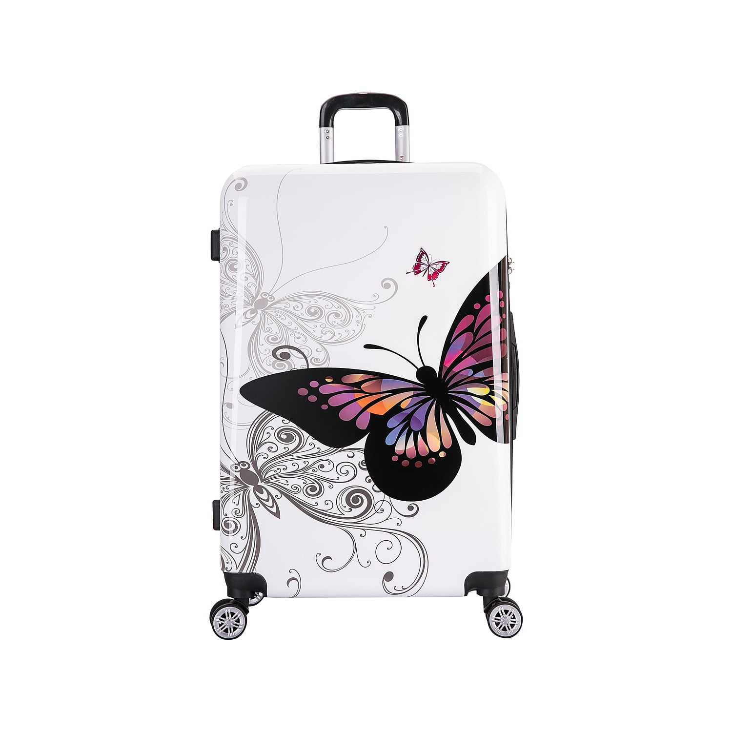 InUSA Lightweight Size Suitcase - Prints Plastic 4-Wheel Spinner