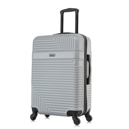 InUSA 24″ Spinner Luggage – Lightweight Hardside Travel Case, Silver
