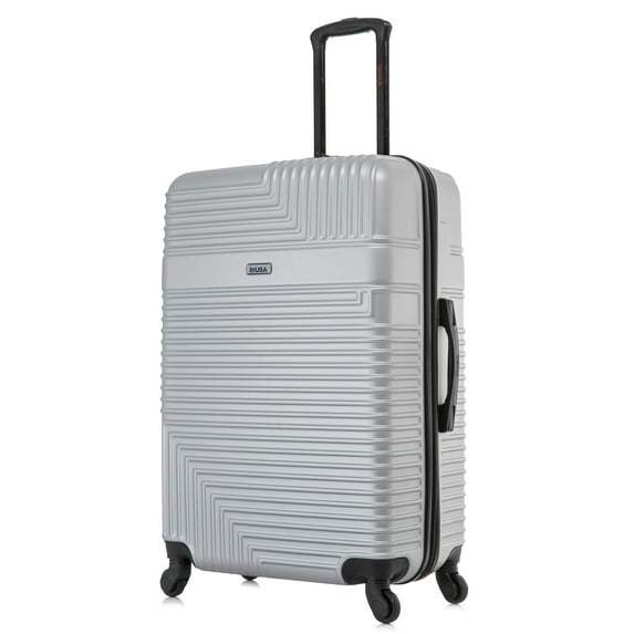 InUSA Resilience 28" Hardside Lightweight Luggage with Spinner Wheels, Handle, and Trolley, Silver