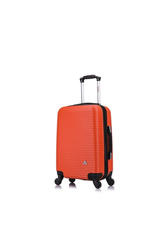 Royal 20" Hardside Lightweight Luggage with Spinner Wheels, Handle, and Trolley, Orange