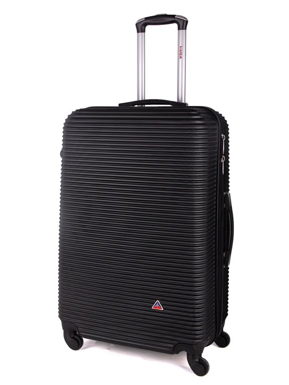 Royal 24" Hardside Lightweight Luggage with Spinner Wheels, Handle, and Trolley, Black