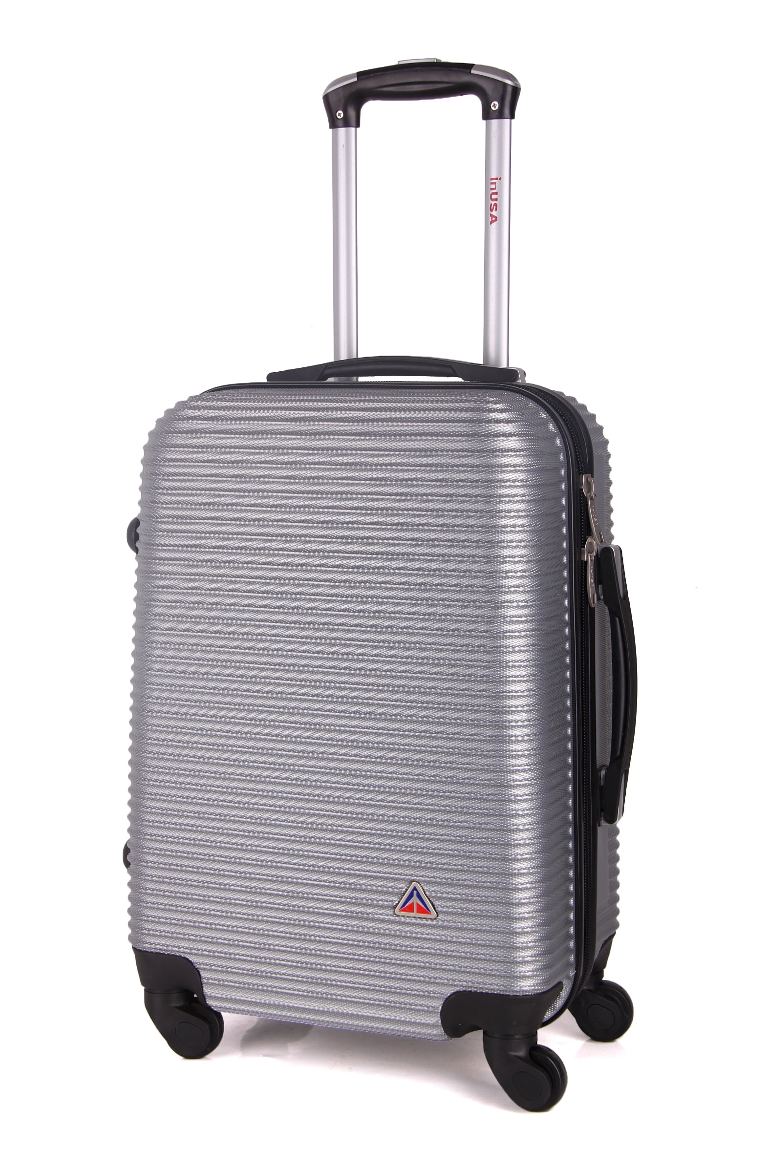 InUSA Royal 28" Hardside Lightweight Luggage with Spinner Wheels, Handle, and Trolley, Silver