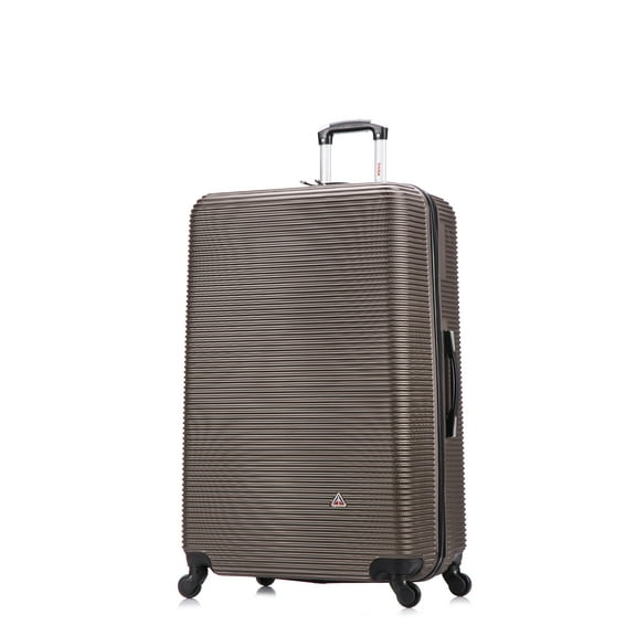 InUSA Royal 32" Hardside Lightweight Luggage with Spinner Wheels, Handle, and Trolley, Brown