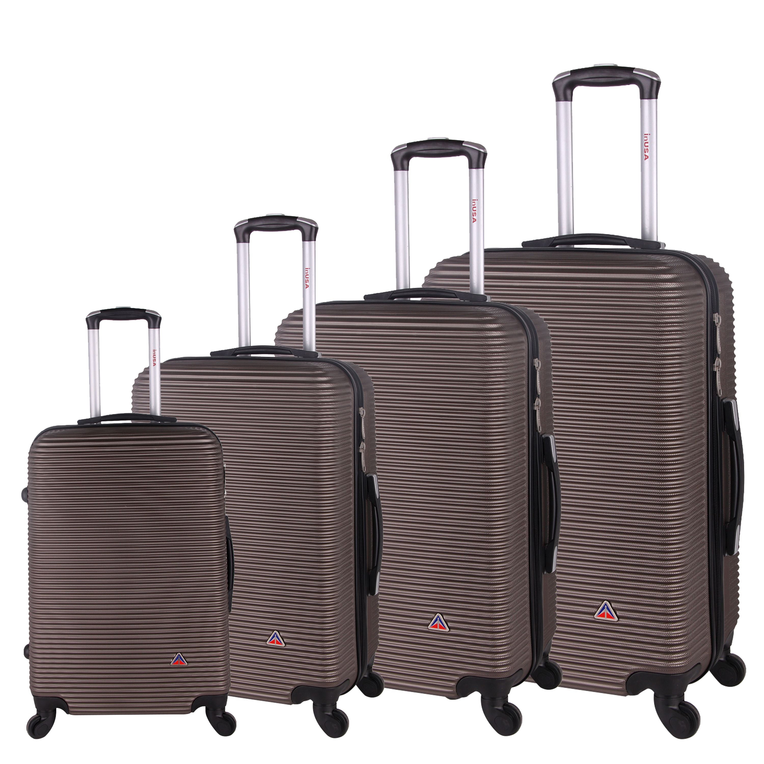InUSA Royal 4Piece Hardside Luggage Sets with Spinner Wheels, Handle