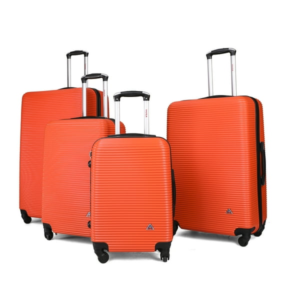 InUSA Royal 4-Piece Hardside Luggage Sets with Spinner Wheels, Handle, Trolley, (20"/24"/28"/32"), Orange