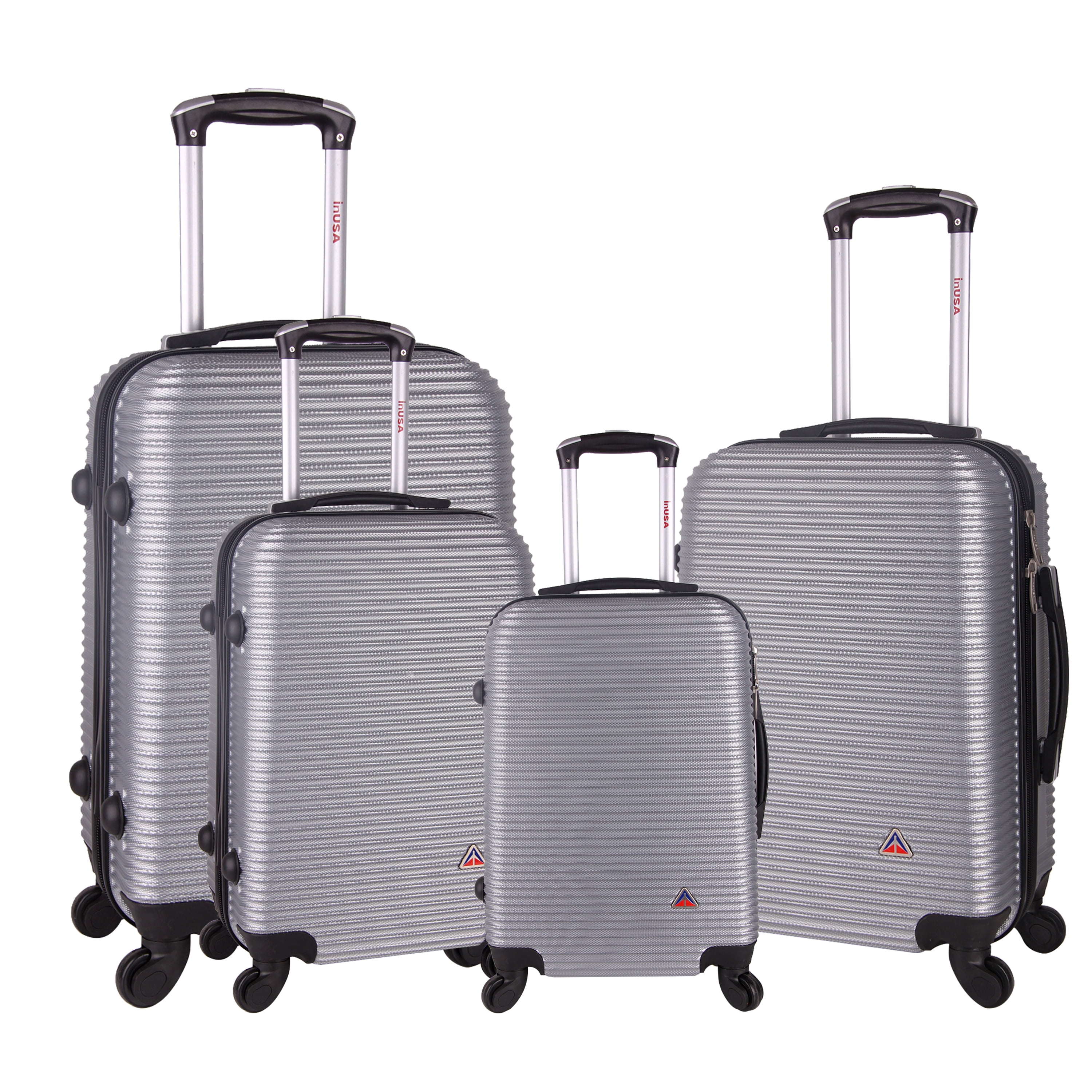 InUSA Royal 4Piece Hardside Luggage Sets with Spinner Wheels, Handle