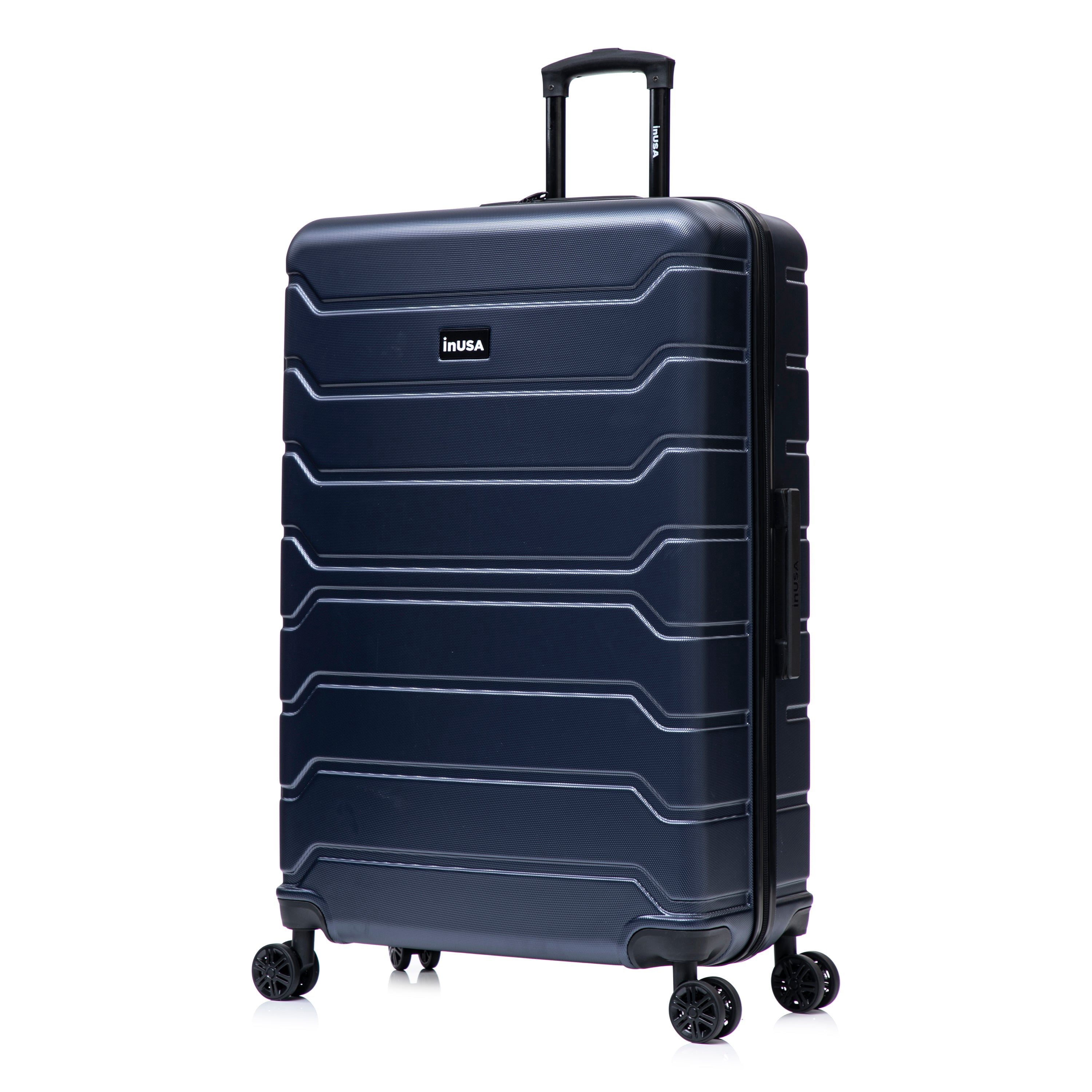 InUSA TREND 32" Extra-Large Hardside Lightweight Luggage with Spinner Wheels, Handle, Trolley, Blue