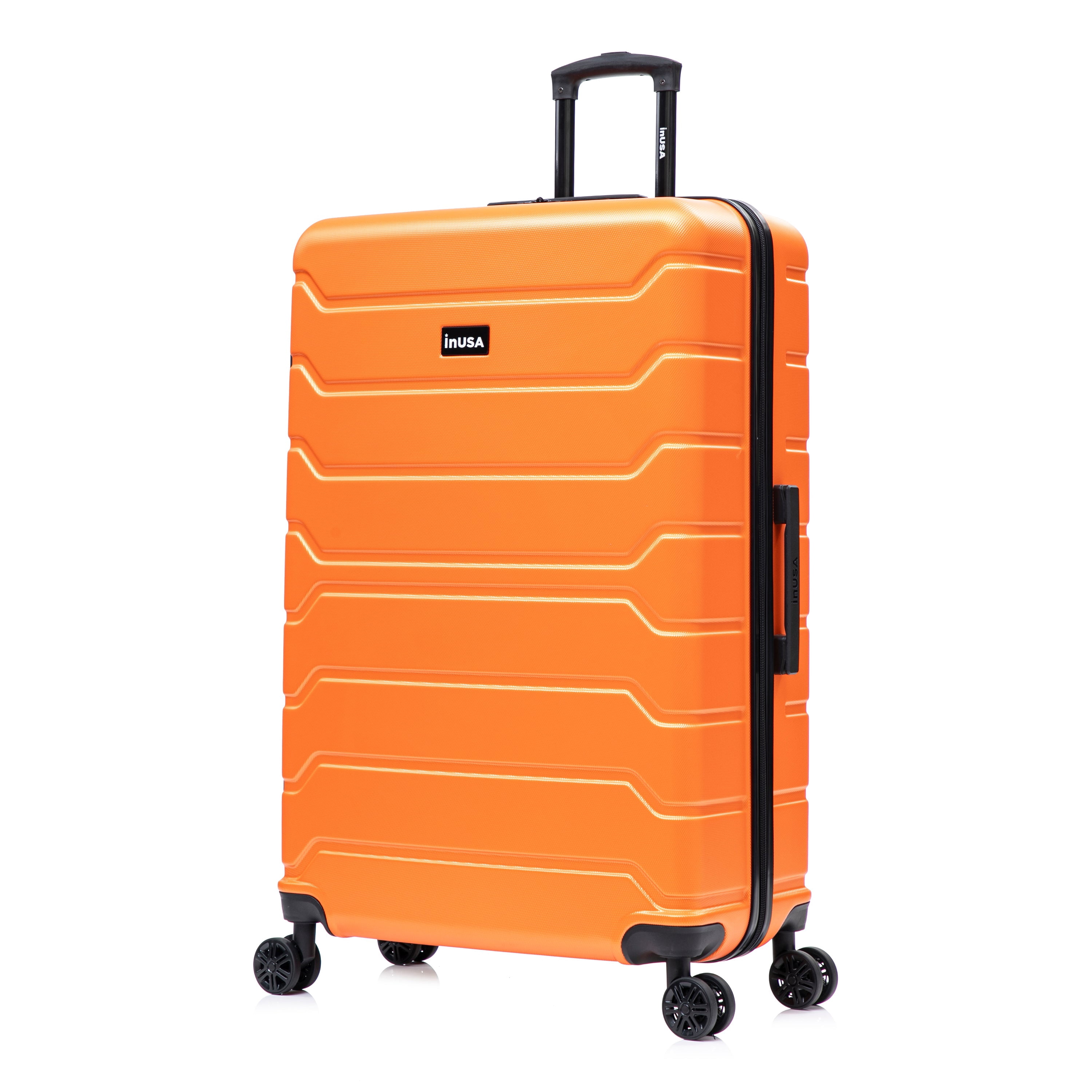 InUSA TREND 32" Extra-Large Hardside Lightweight Luggage with Spinner Wheels, Handle, Trolley, Orange