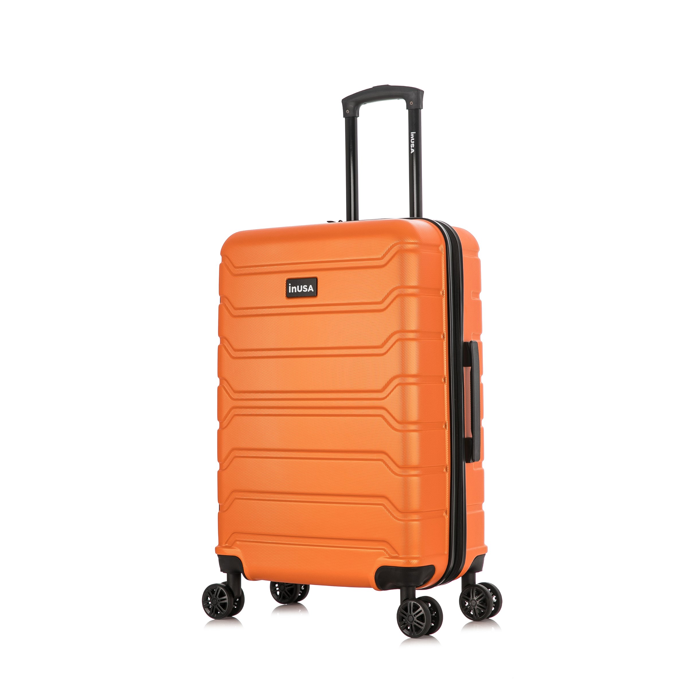 InUSA Trend 24" Hardside Lightweight Luggage with Spinner Wheels, Handle, and Trolley, Orange - image 1 of 12