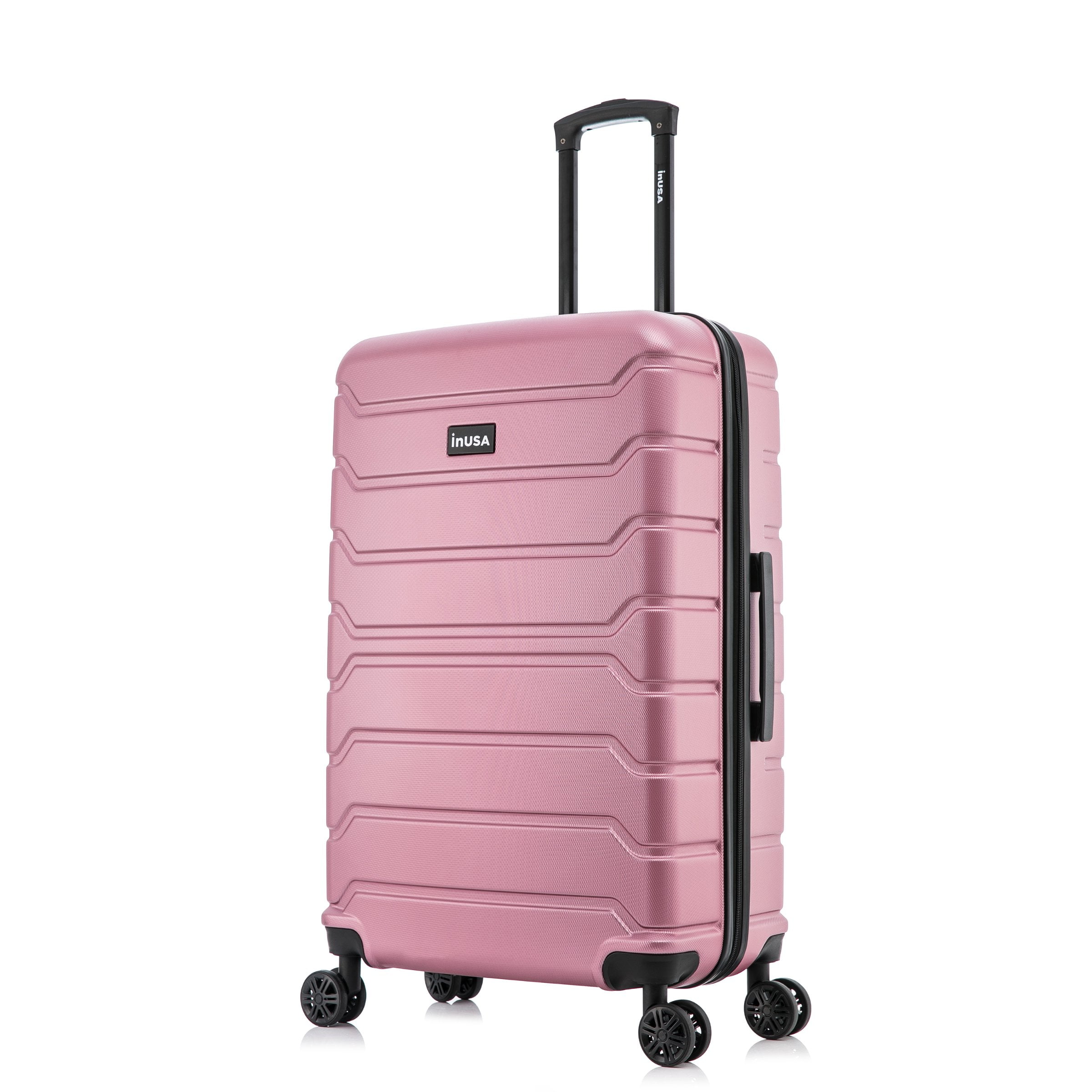 InUSA Trend 28" Hardside Lightweight Luggage with Spinner Wheels, Handle, and Trolley, Rose Gold