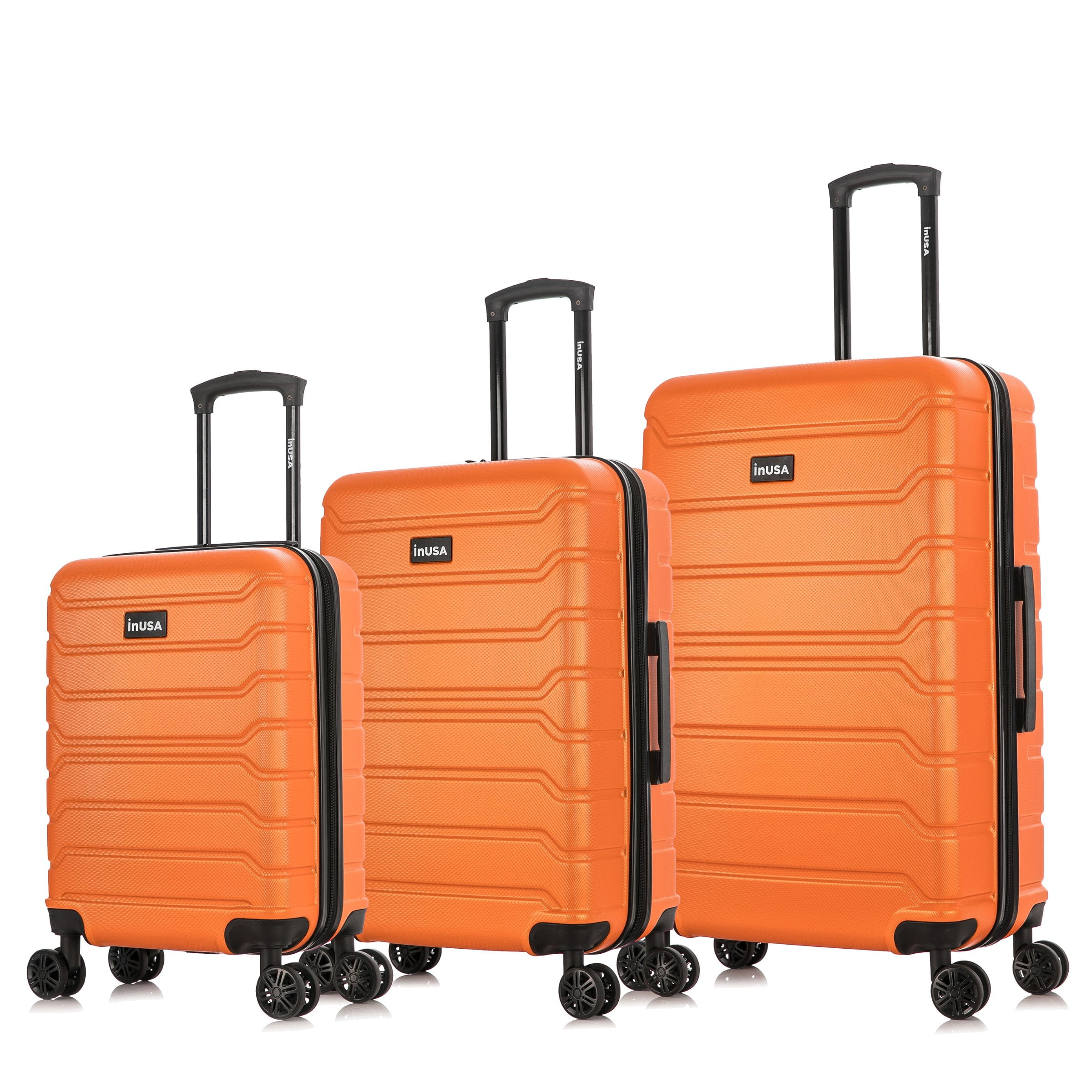 InUSA Trend 3Piece Hardside Luggage Sets with Spinner Wheels, Handle