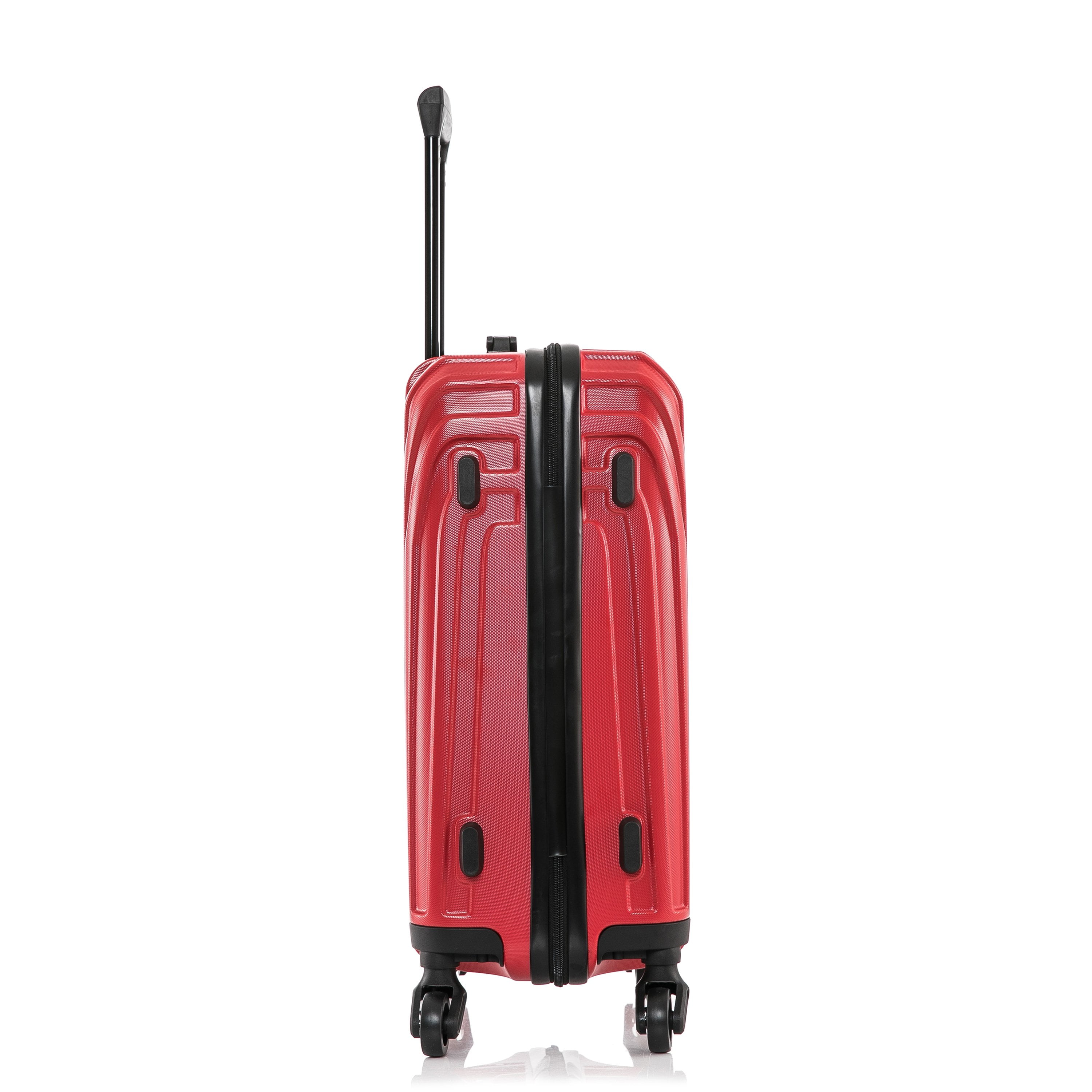 InUSA Vasty 20" Hardside Lightweight Luggage with Spinner Wheels, Handle, and Trolley, Red